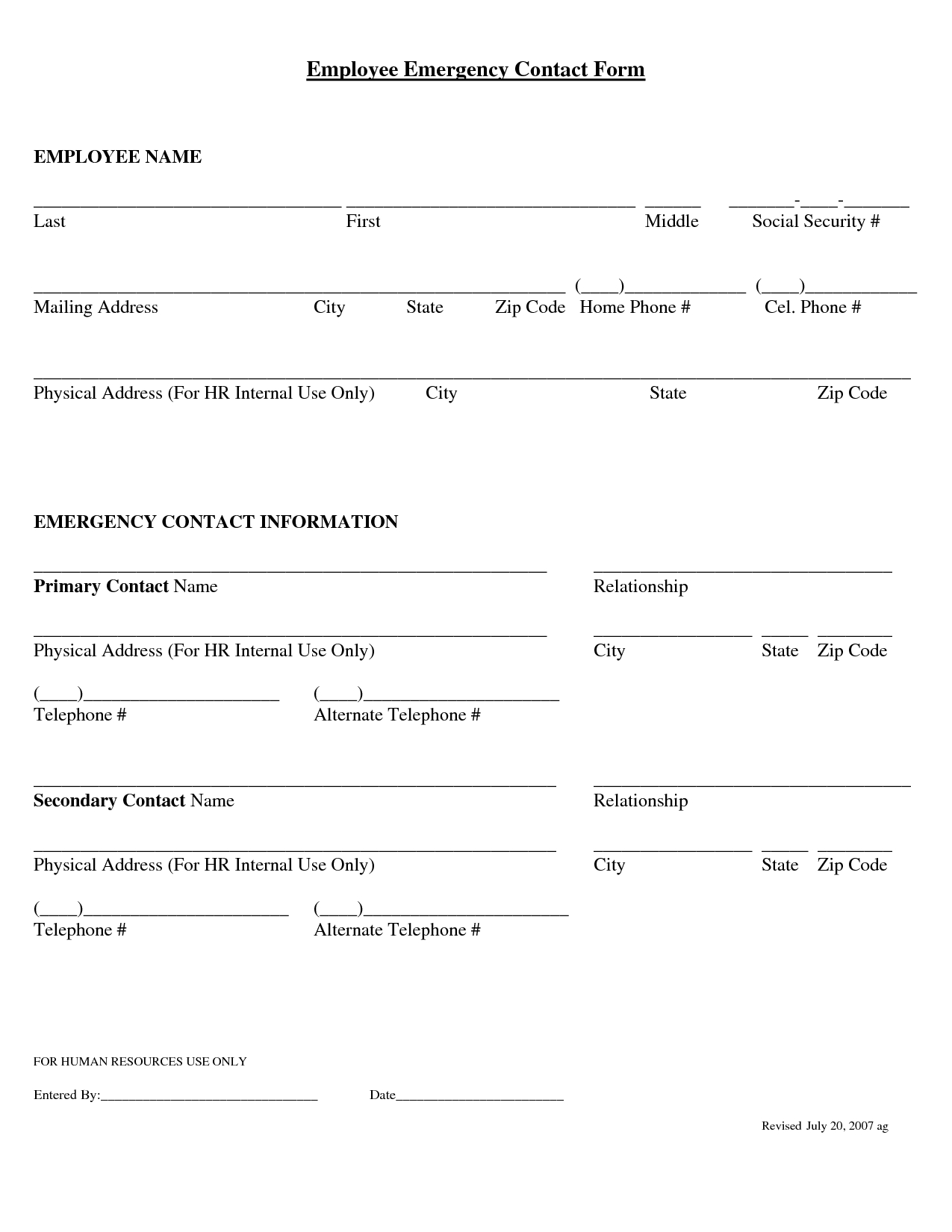 004 Emergency Contact Form Template Ideas Excellent Regarding Word Employee Suggestion Form Template