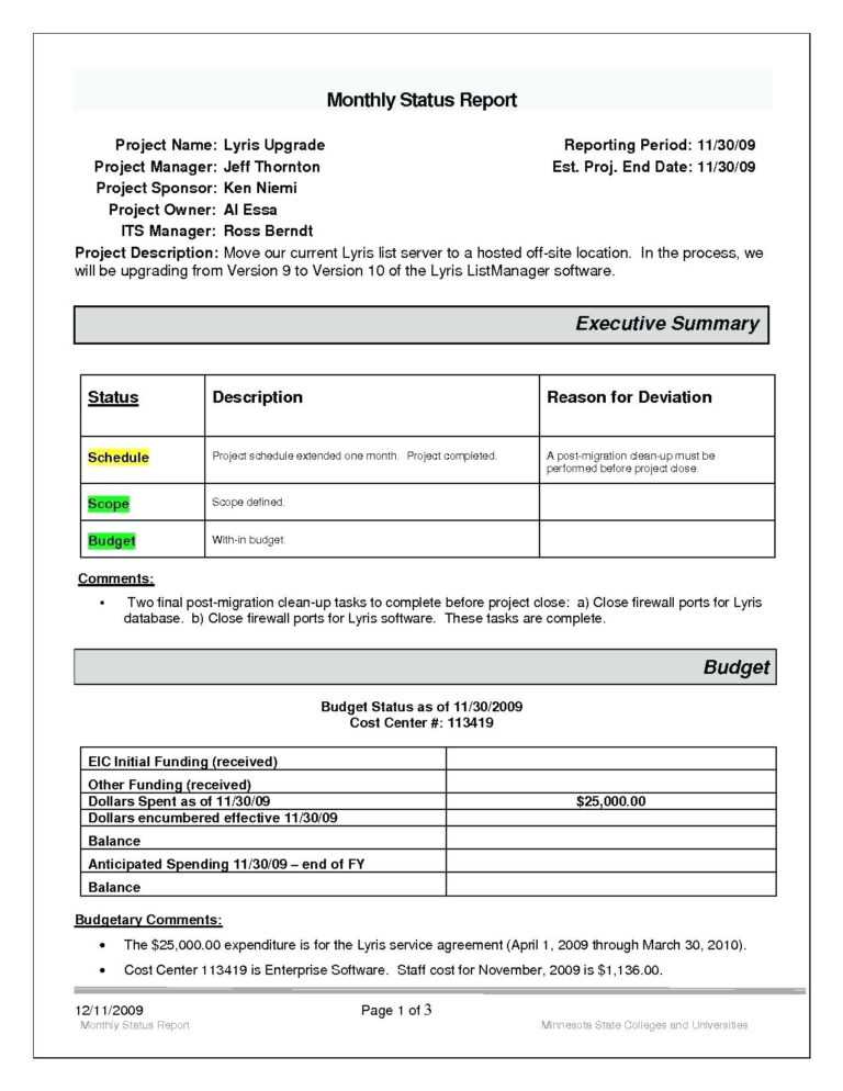 Project Management Final Report Template Cumedorg 7629