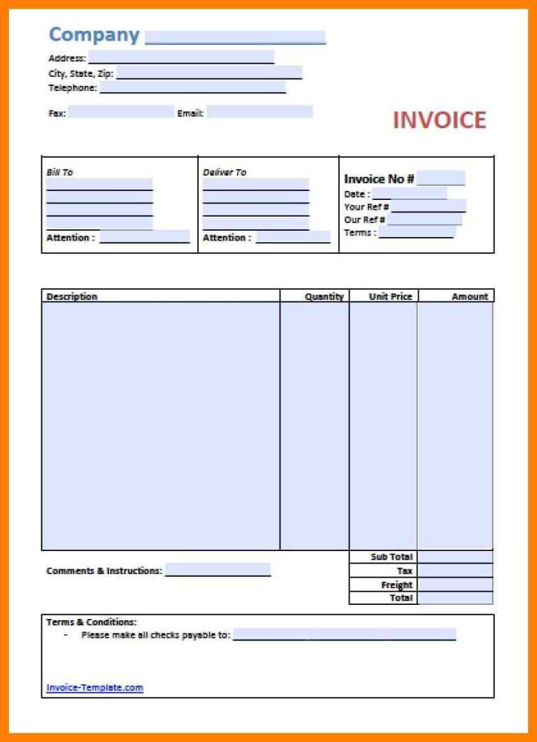 026 Template Ideas Free Printable Invoice Microsoft Word throughout ...