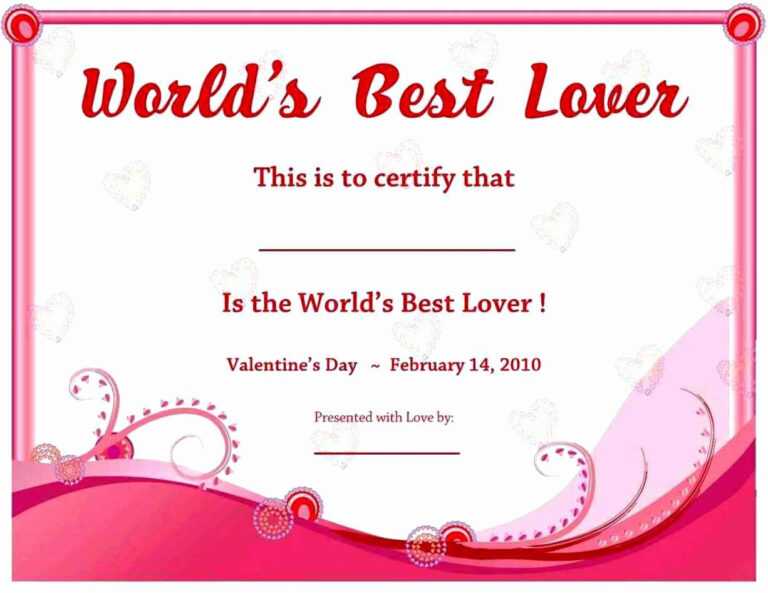 30 Best Boyfriend Ever Award Pryncepality regarding Love Certificate