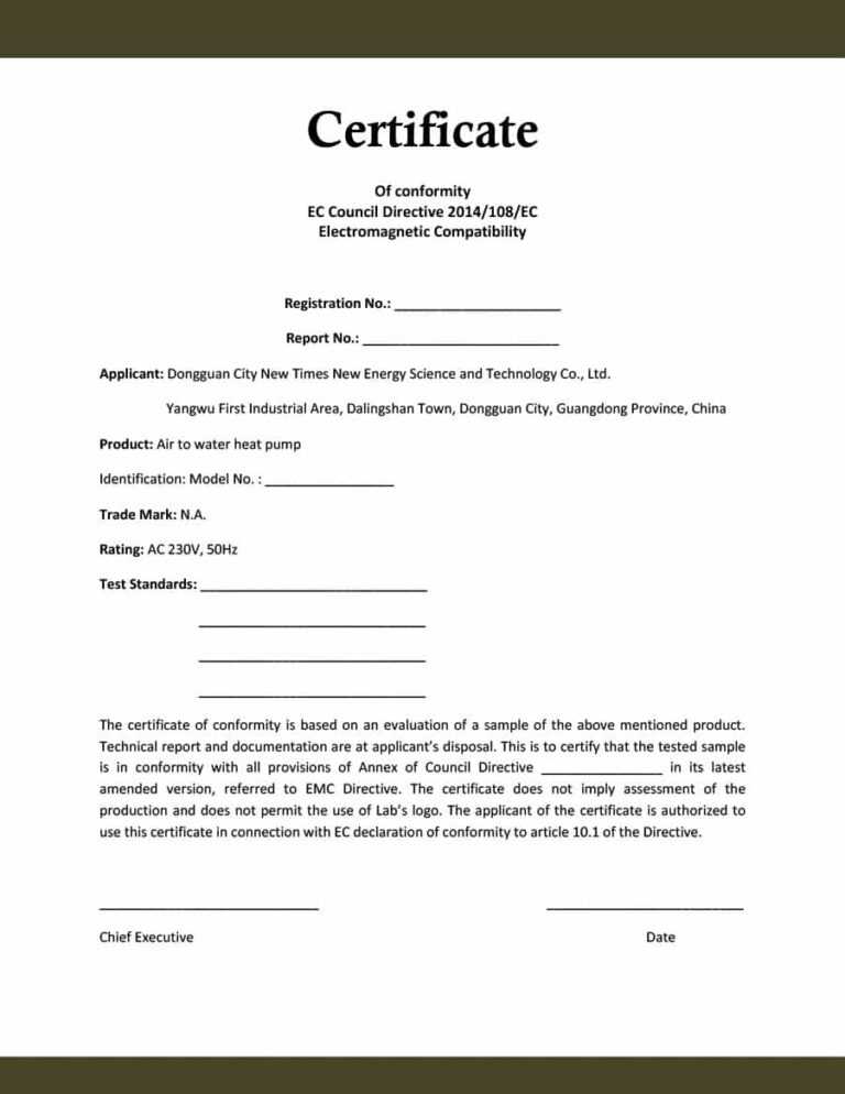 40 Free Certificate Of Conformance Templates Forms ᐅ Throughout