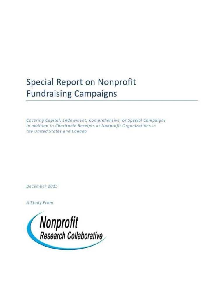 Fundraising Report Template