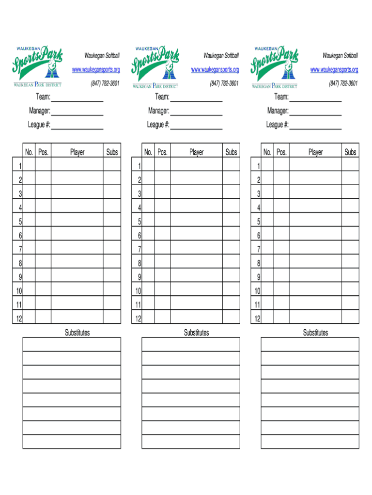 Baseball Lineup Sheets - Fill Online, Printable, Fillable with regard to Fr...