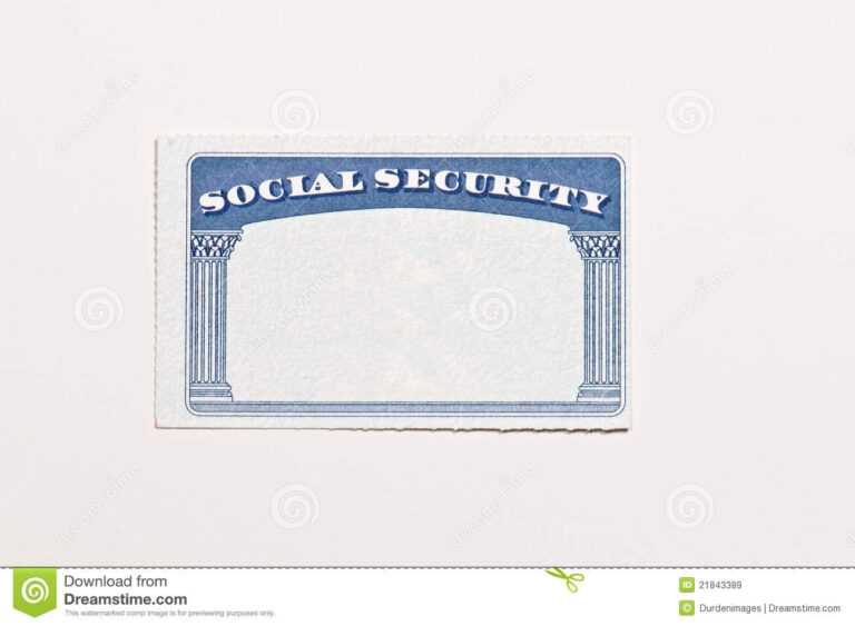 Blank Social Security Card Stock Image. Image Of Document In Ss Card ...