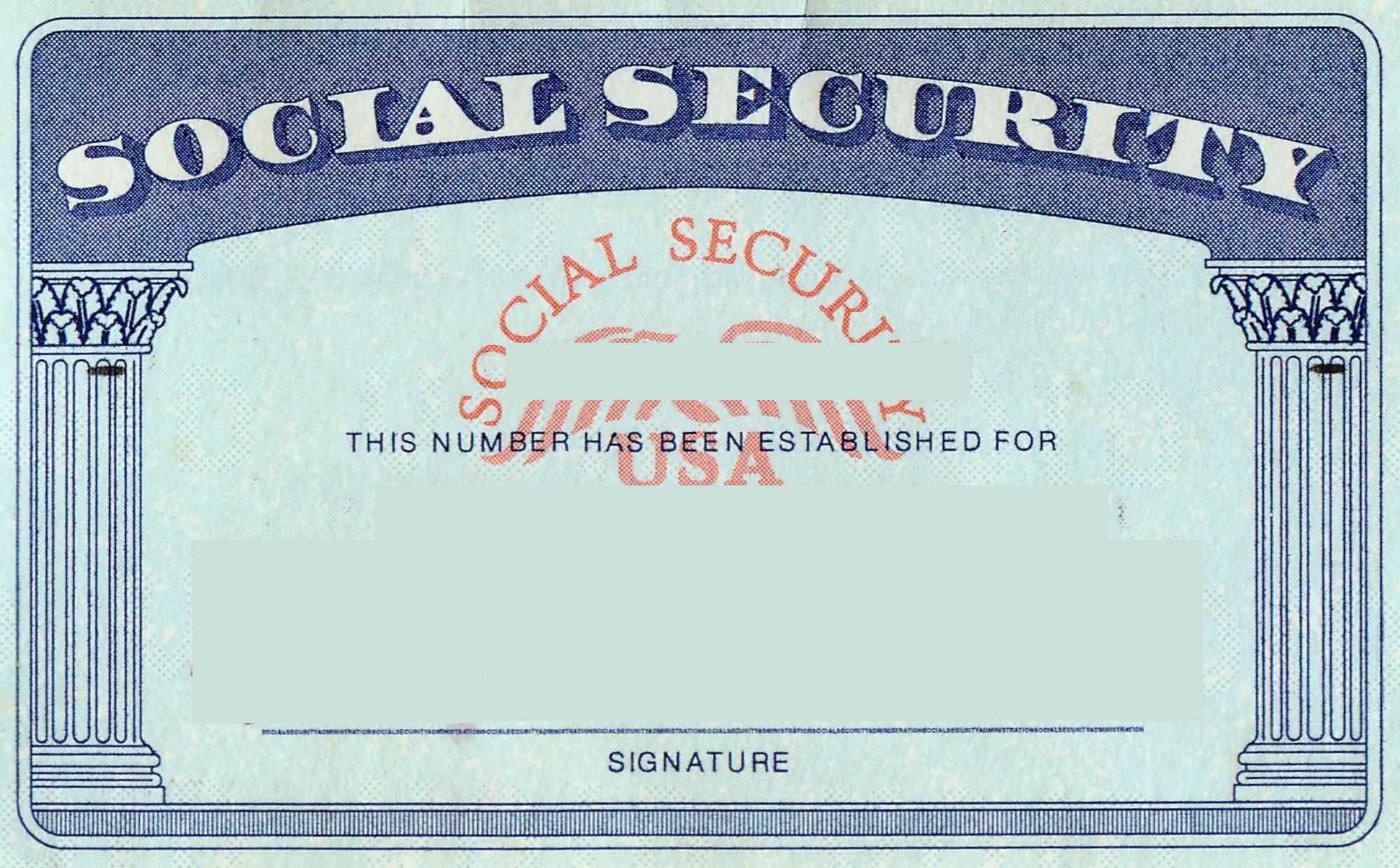 Editable Social Security Card Template CUMED ORG