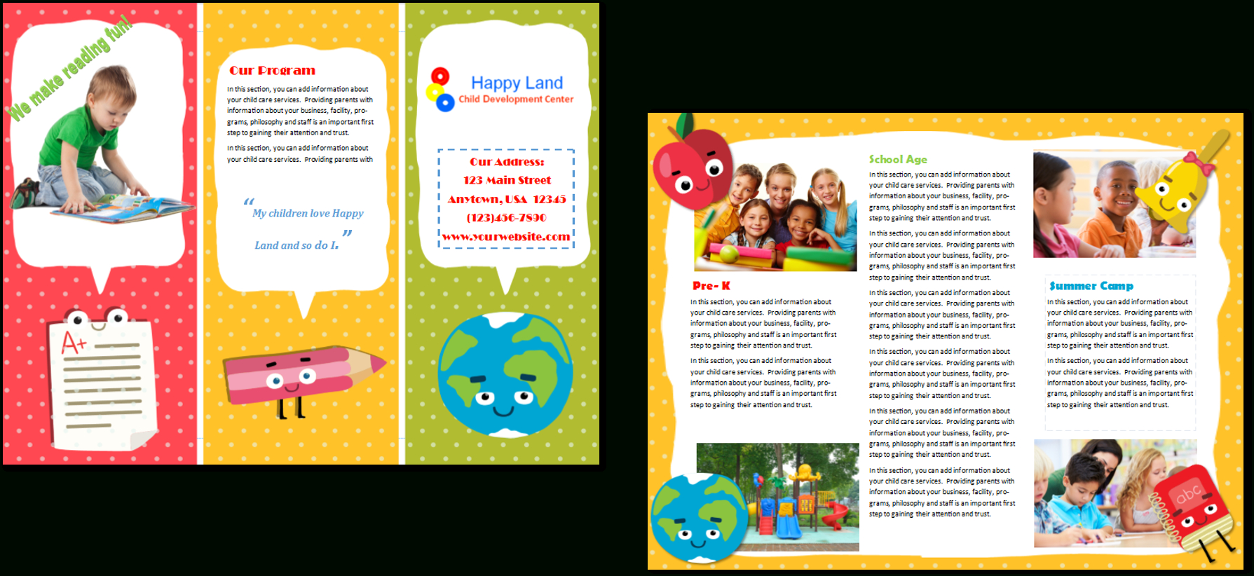 Daycare Brochure Template CUMED ORG