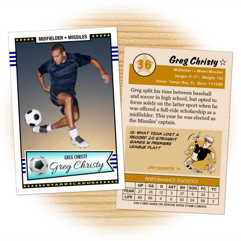 Soccer Trading Card Template