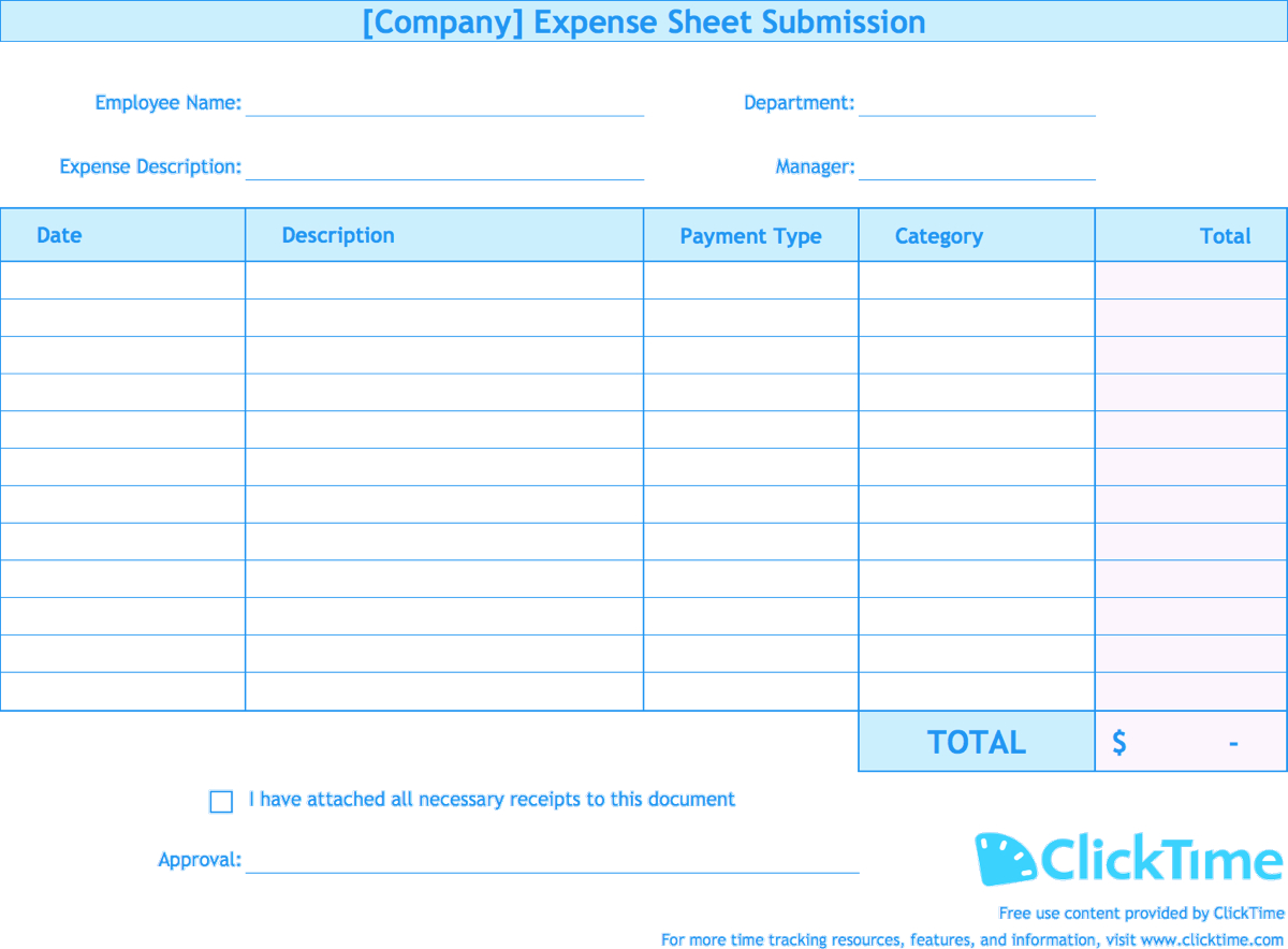 Expense Report Spreadsheet Template Cumed Org Riset