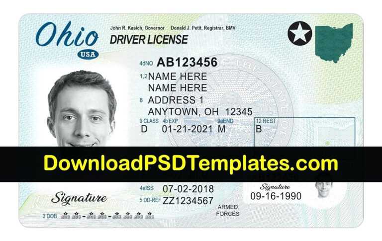 Blank Florida Drivers License Template