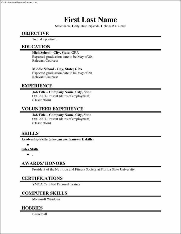 College Student Resume Template Microsoft Word - CUMED.ORG