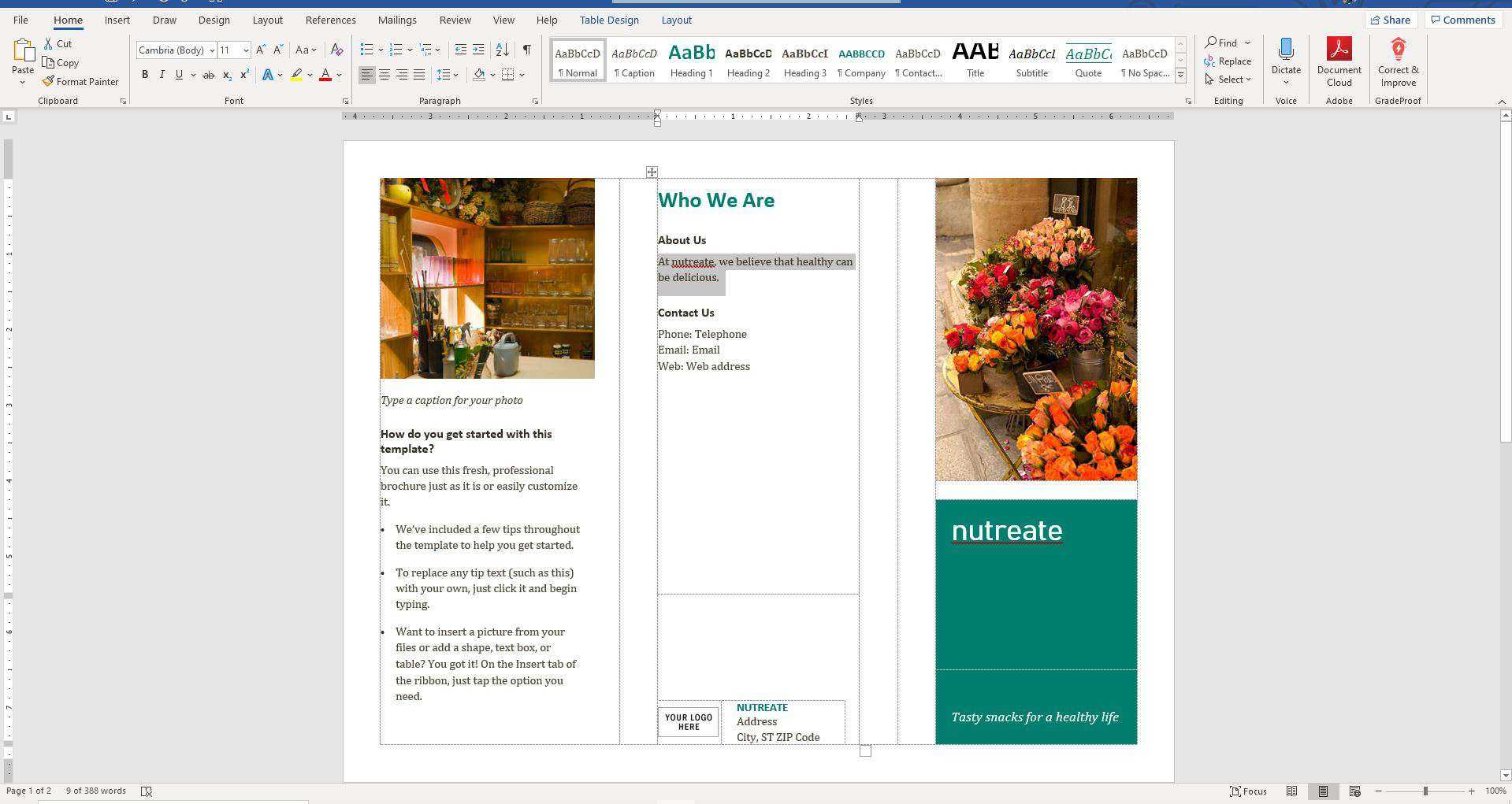 Brochure Template On Microsoft Word - CUMED.ORG