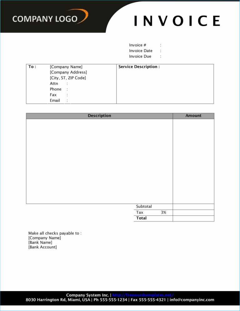 Invoice Template Word 2010