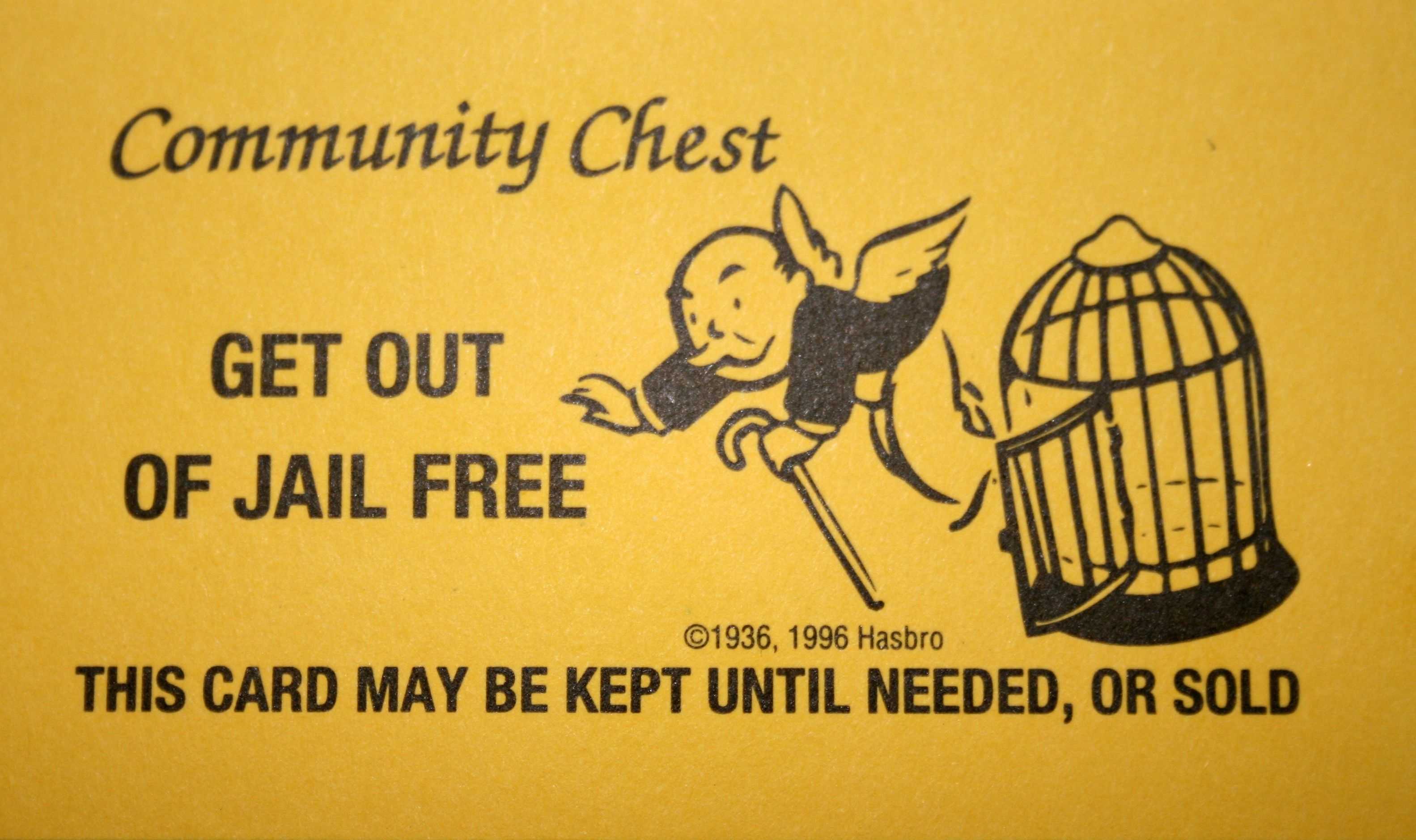 Get Out Of Jail Free Card Template CUMED ORG