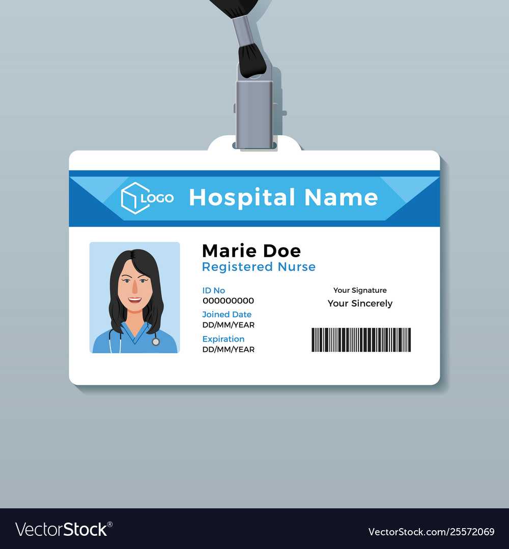 Nurse Id Card Medical Identity Badge Template regarding Personal ...