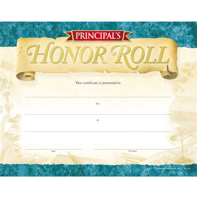 principal-s-honor-roll-gold-foil-stamped-certificates-regarding-honor