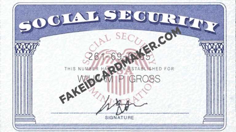 Usa Social Security Card Fake Id Virtual within Ssn Card Template ...